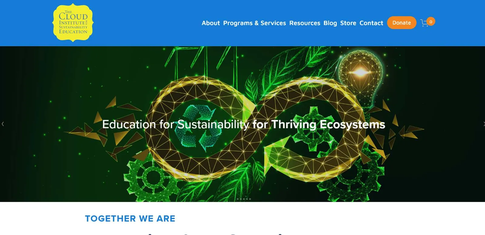 The Cloud Institute website home page