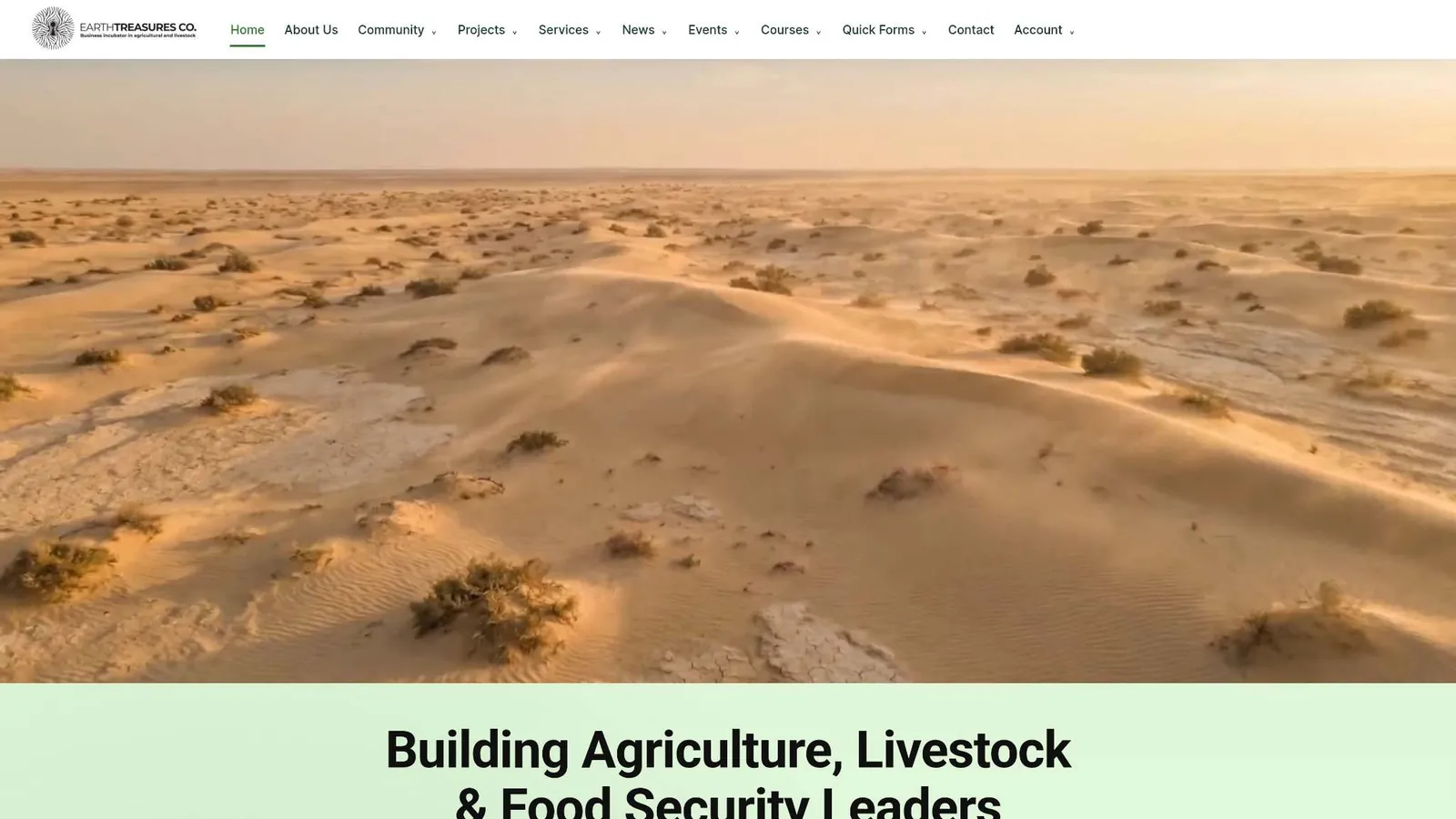 Earth Treasures (ETAL) website home page