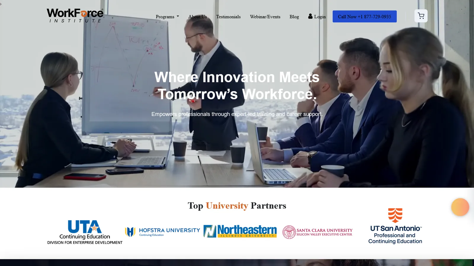 WorkForce Institute website home page