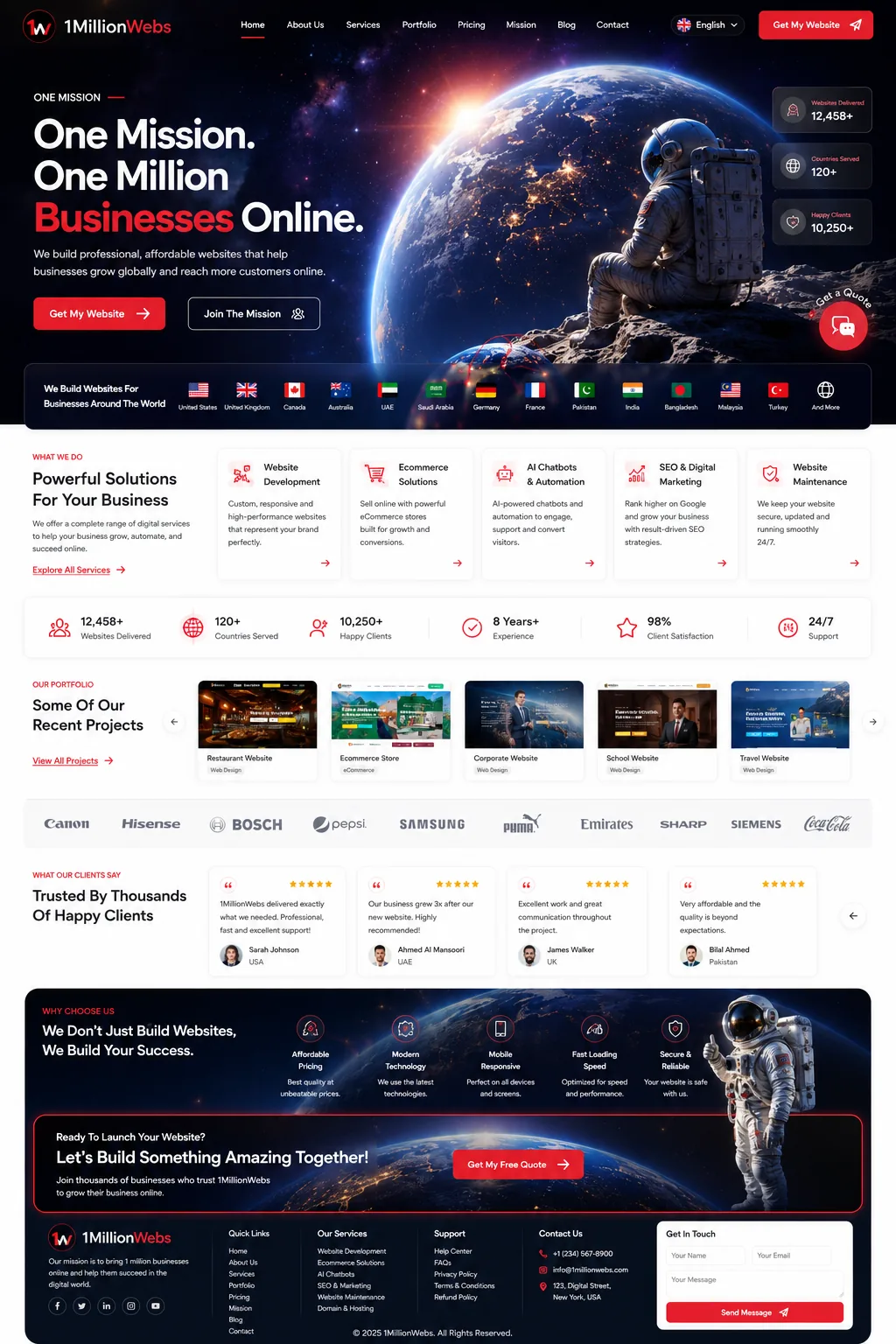 Construction & Services website concept