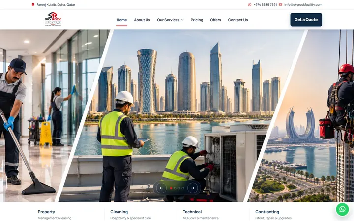 Sky Rock Facility Management website
