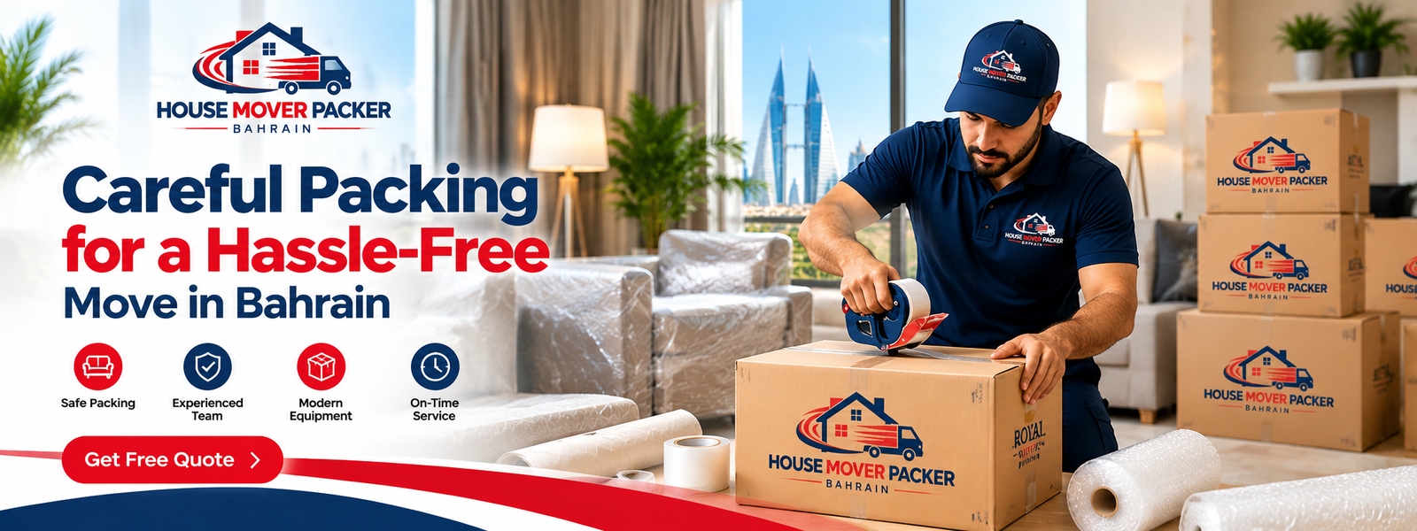 Careful packing services in Bahrain