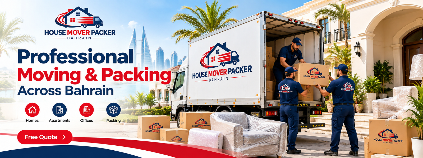 Professional moving and packing across Bahrain